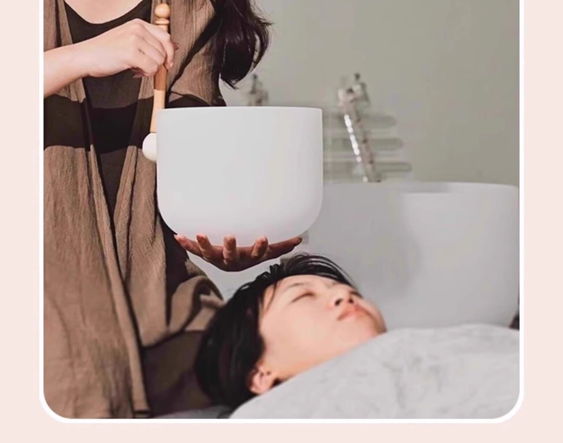 432Hz Crystal Singing Bowl Set - Yoga Meditation Sound Healing Bowl, Stress Relief, High-Purity Quartz, Precision Tuned
