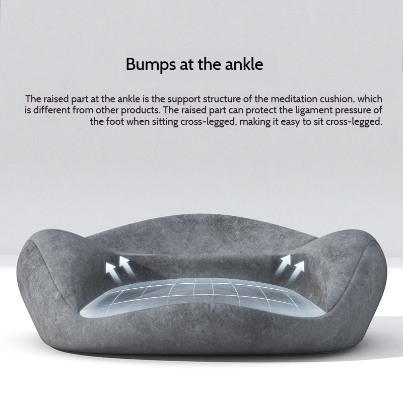 Meditation Cushion with Memory Foam - Yoga Mat for Zen Sitting, Ergonomic Support, Non-Collapsing Seat