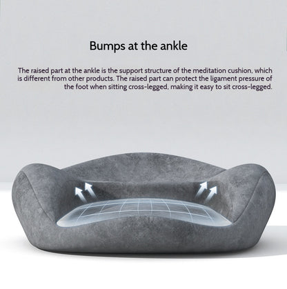 Meditation Cushion with Memory Foam - Yoga Mat for Zen Sitting, Ergonomic Support, Non-Collapsing Seat