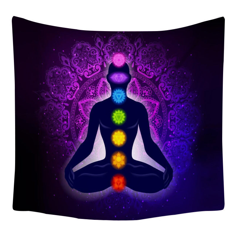 Lotus Seven Stars Tapestry Nordic Style Yoga Meditation Wall Hanging Hand Washable Home Decor (mutiple options)