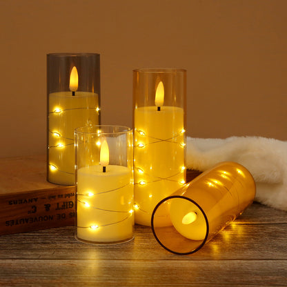 LED Electronic Candle Light - Meditation Mood Lamp for Birthday, Camping, Restaurant, Christmas Decoration with Realistic Flame (Multiple Colors & Sizes)