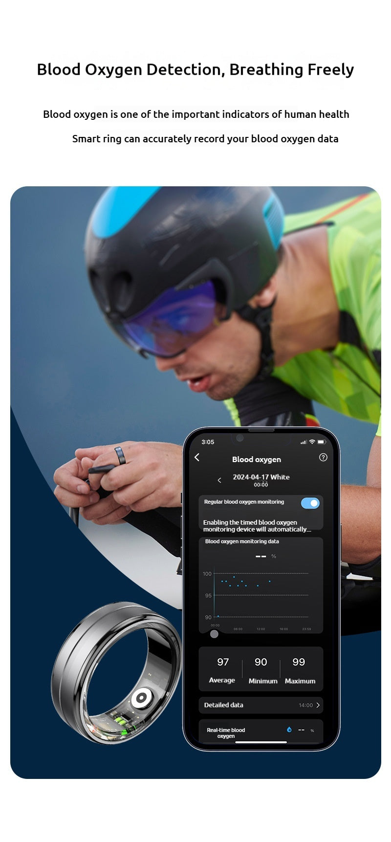 New R06 Smart Ring – Waterproof BP/SpO2/Sleep/Heart Rate/Step Tracking, Multi-Sport Modes