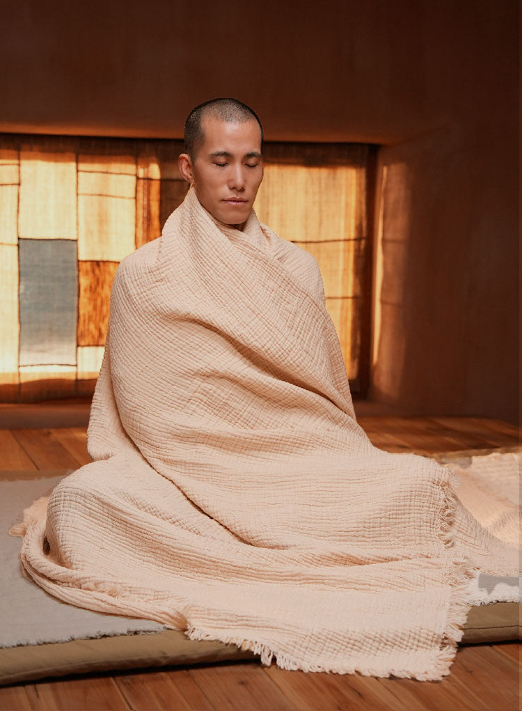 Organic Colored Cotton Walker Meditation Yoga Blancket, Comfortable and Soft, Suitable for All Seasons