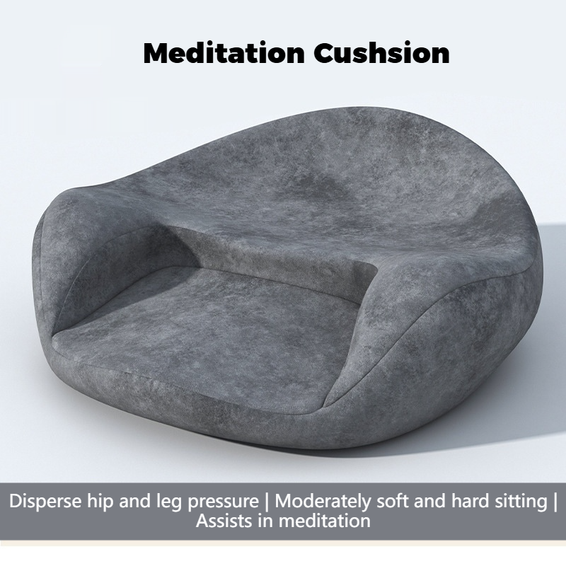 Meditation Cushion with Memory Foam - Yoga Mat for Zen Sitting, Ergonomic Support, Non-Collapsing Seat