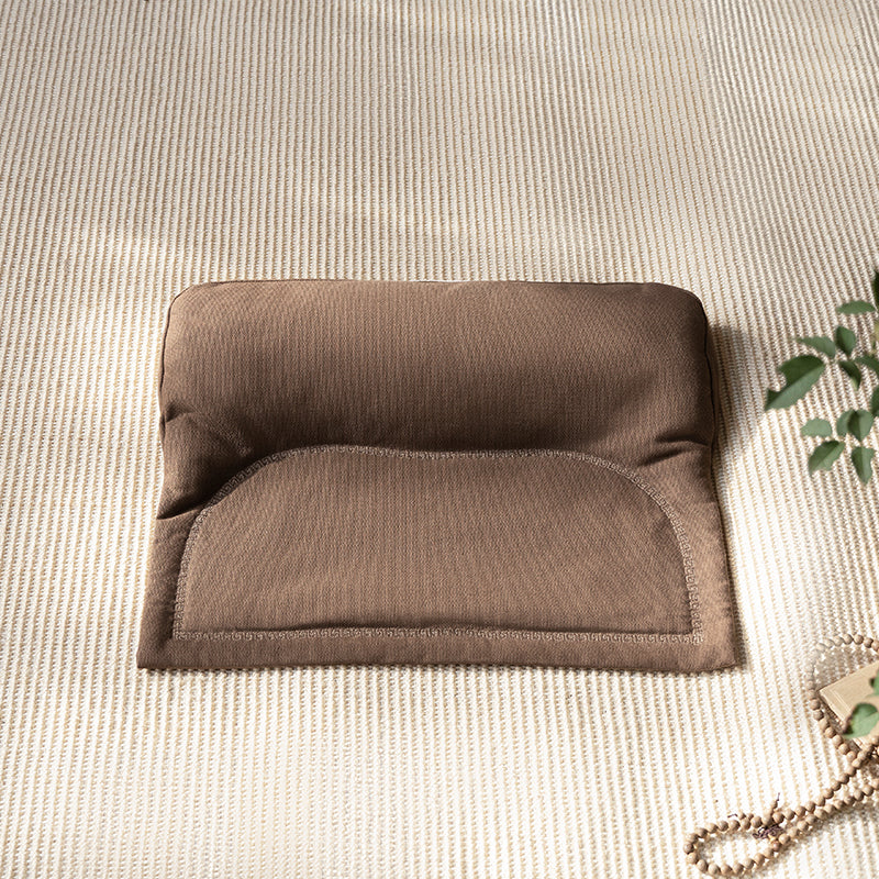 Retro Buckwheat Meditation Cushion - Ergonomic Tailbone Support Pillow for Yoga, Zen Sitting
