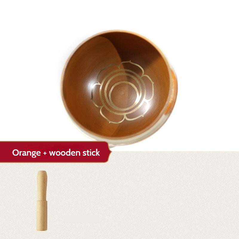 Nepal Handmade Singing Bowl Set for Meditation & Yoga (7 Chakra Colors) – Copper Tibetan Sound Bowl