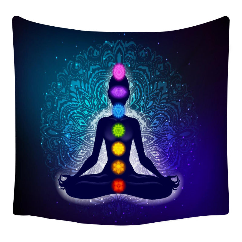 Lotus Seven Stars Tapestry Nordic Style Yoga Meditation Wall Hanging Hand Washable Home Decor (mutiple options)