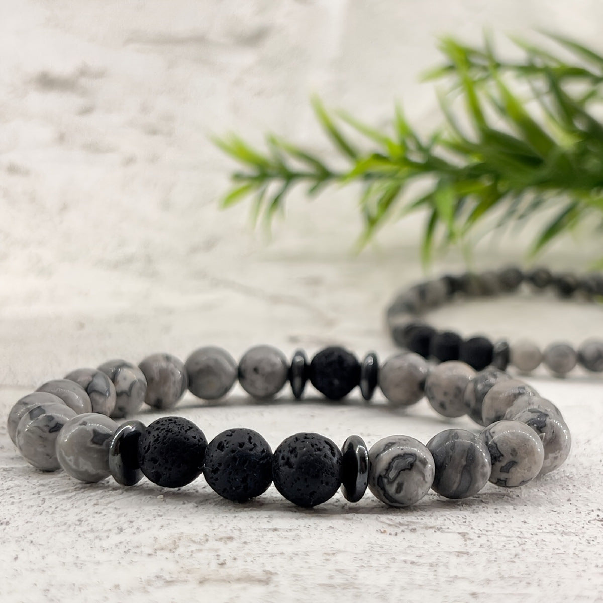 Volcanic Stone Energy Bracelet for Men & Women - Meditation Yoga Fashion Jewelry