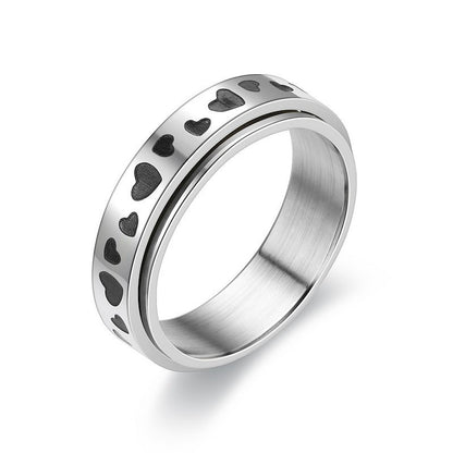 Titanium Steel Geometric Rings - Trendy Euro & Korean Minimalist Style (Black/Gold/Rainbow/Silver/Rose Gold)