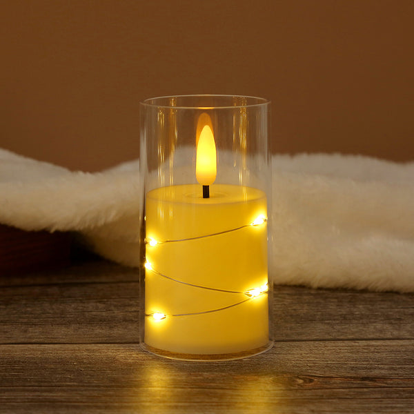 LED Electronic Candle Light - Meditation Mood Lamp for Birthday, Camping, Restaurant, Christmas Decoration with Realistic Flame (Multiple Colors & Sizes)