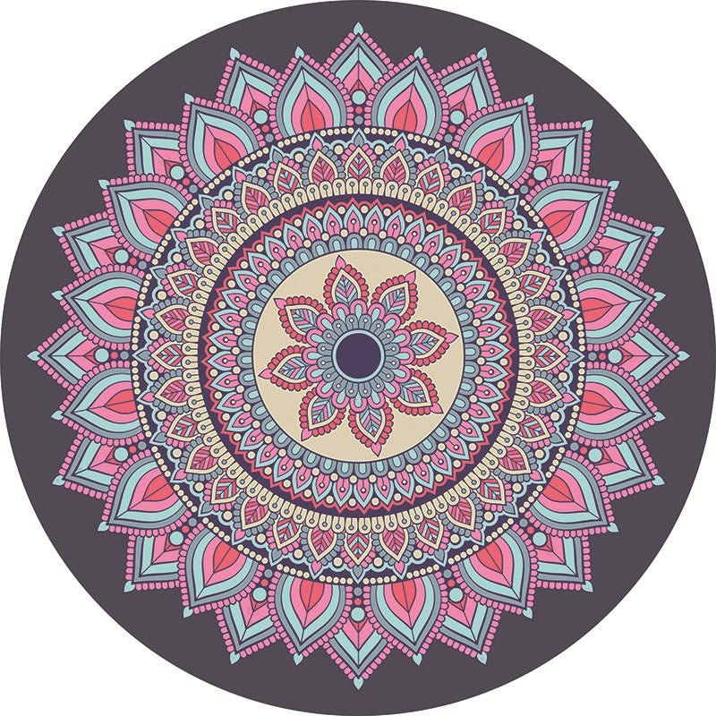 Suede & Natural Rubber Meditation Yoga Mat – Non-Slip Round Zen Mat for Yoga, Pilates & Workout