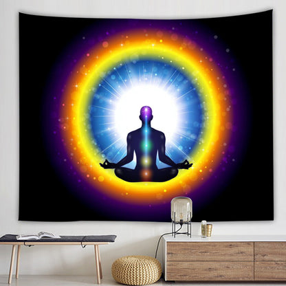 Lotus Seven Stars Tapestry Nordic Style Yoga Meditation Wall Hanging Hand Washable Home Decor (mutiple options)