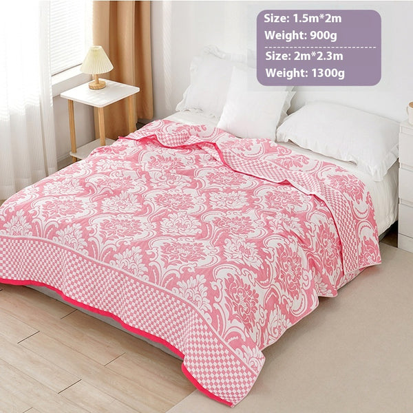 100% Cotton Gauze Blanket | Summer Cooling Throw | Multi-Purpose Meditation Yoga Blanket | Air-Con Blanket | Sofa Throw | Office Nap Blanket