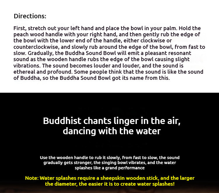 Nepal Handmade Tibetan Singing Bowl - Six-Syllable Mantra Meditation Bowl for Yoga, Sound Healing & Feng Shui (Multiple Sizes)