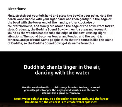 Nepal Handmade Tibetan Singing Bowl - Six-Syllable Mantra Meditation Bowl for Yoga, Sound Healing & Feng Shui (Multiple Sizes)