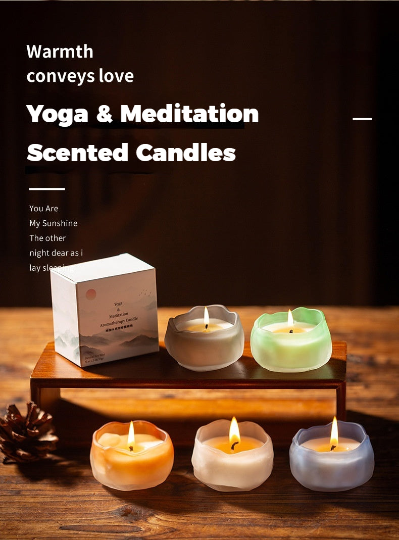 Chinese Style Yoga & Meditation Aromatherapy Soy Wax Candle (Multiple Scents & Colors) - 35g, 6H Burn Time
