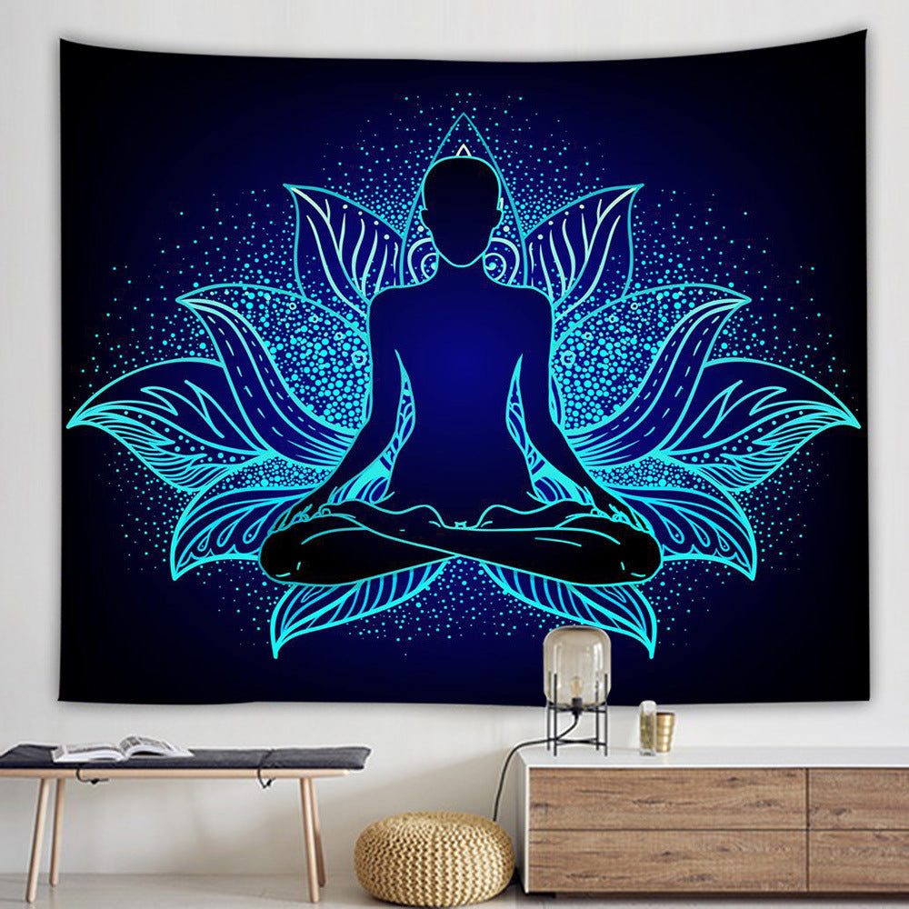 Lotus Seven Stars Tapestry Nordic Style Yoga Meditation Wall Hanging Hand Washable Home Decor (mutiple options)