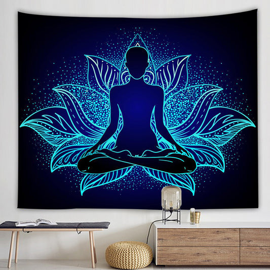Lotus Seven Stars Tapestry Nordic Style Yoga Meditation Wall Hanging Hand Washable Home Decor (mutiple options)