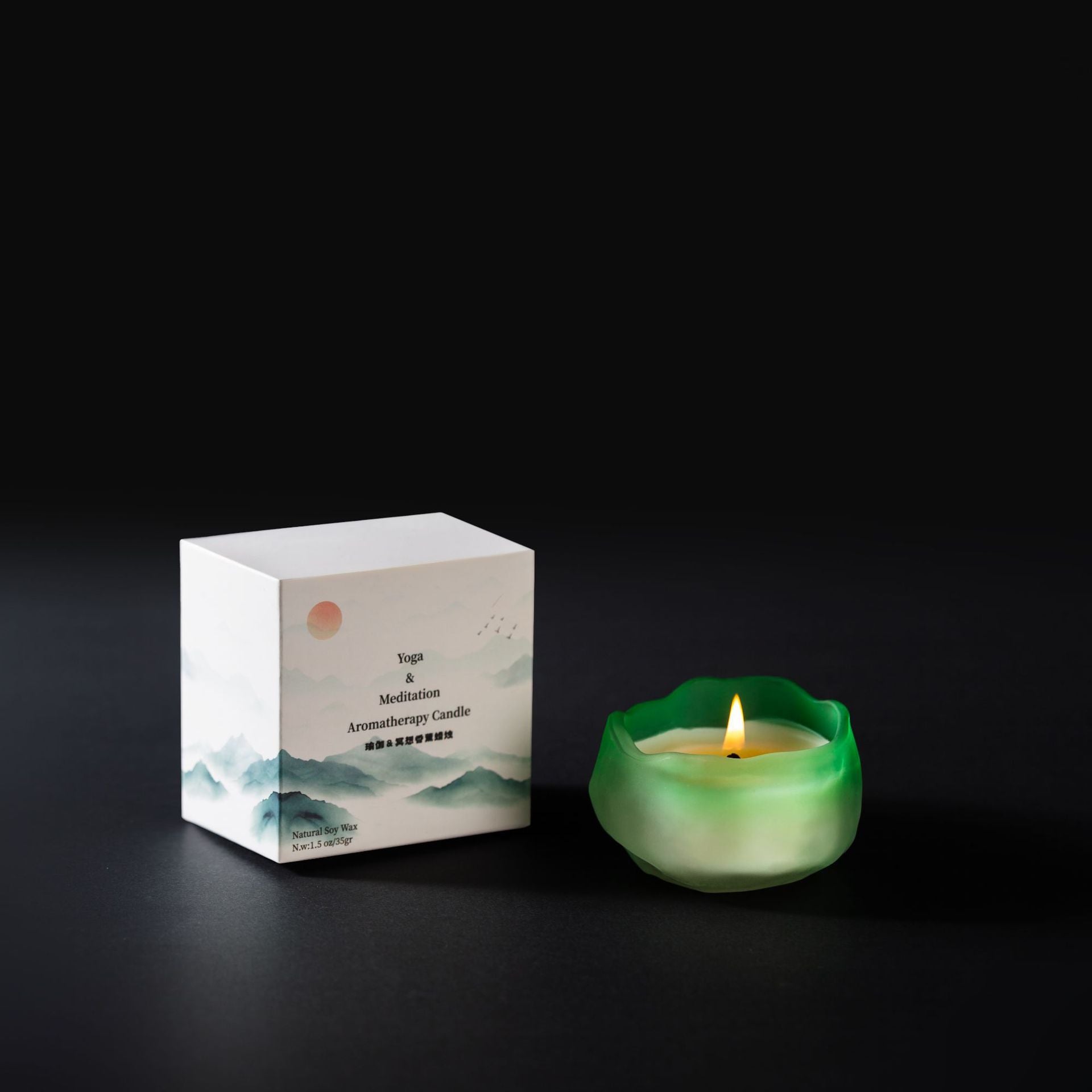 Chinese Style Yoga & Meditation Aromatherapy Soy Wax Candle (Multiple Scents & Colors) - 35g, 6H Burn Time