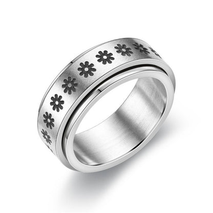 Titanium Steel Geometric Rings - Trendy Euro & Korean Minimalist Style (Black/Gold/Rainbow/Silver/Rose Gold)