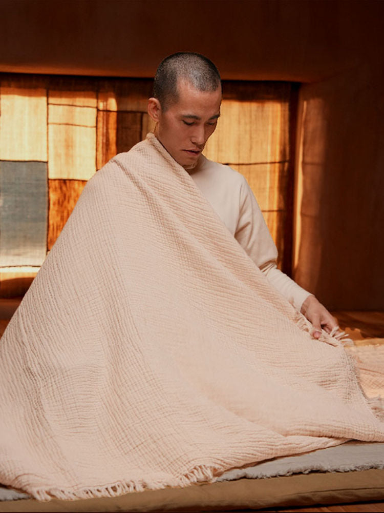 Organic Colored Cotton Walker Meditation Yoga Blancket, Comfortable and Soft, Suitable for All Seasons