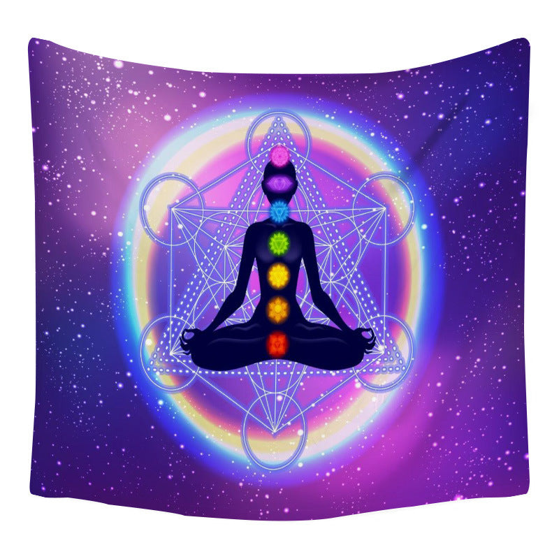 Lotus Seven Stars Tapestry Nordic Style Yoga Meditation Wall Hanging Hand Washable Home Decor (mutiple options)