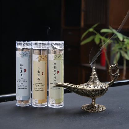 Aladdin Lamp Meditation Incense Set - Auspicious Cloud Pads (Li Yu's Bedchamber/Ambergris/Osmanthus),for Air Purifying, Stress Relief & Better Sleep