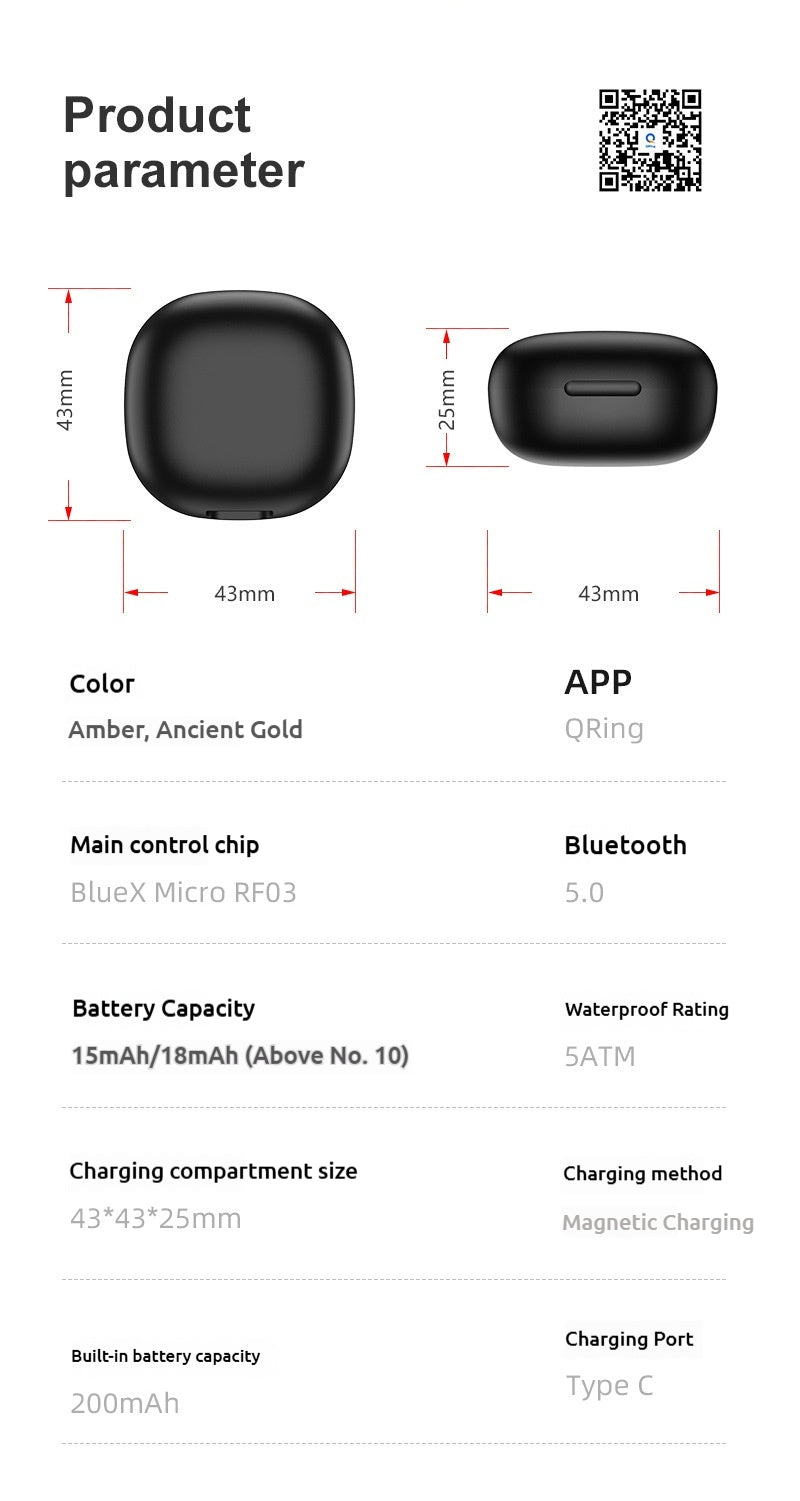 New R06 Smart Ring – Waterproof BP/SpO2/Sleep/Heart Rate/Step Tracking, Multi-Sport Modes