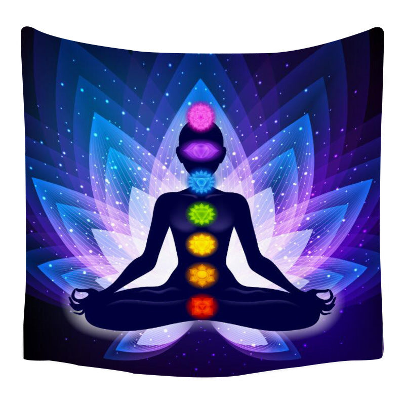 Lotus Seven Stars Tapestry Nordic Style Yoga Meditation Wall Hanging Hand Washable Home Decor (mutiple options)
