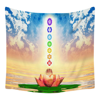 Lotus Seven Stars Tapestry Nordic Style Yoga Meditation Wall Hanging Hand Washable Home Decor (mutiple options)