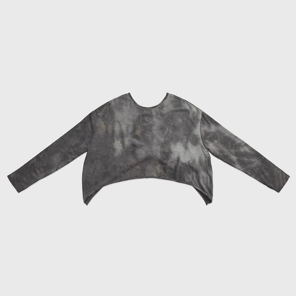 Tie-Dye Camouflage Long Sleeve Yoga Tops for Women, Short Cropped Sports Shirt with Back Cutout, Moisture-Wicking Workout Tee