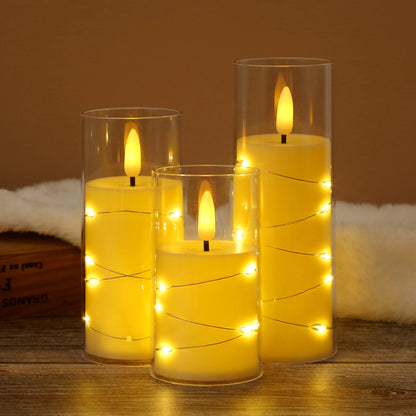 LED Electronic Candle Light - Meditation Mood Lamp for Birthday, Camping, Restaurant, Christmas Decoration with Realistic Flame (Multiple Colors & Sizes)