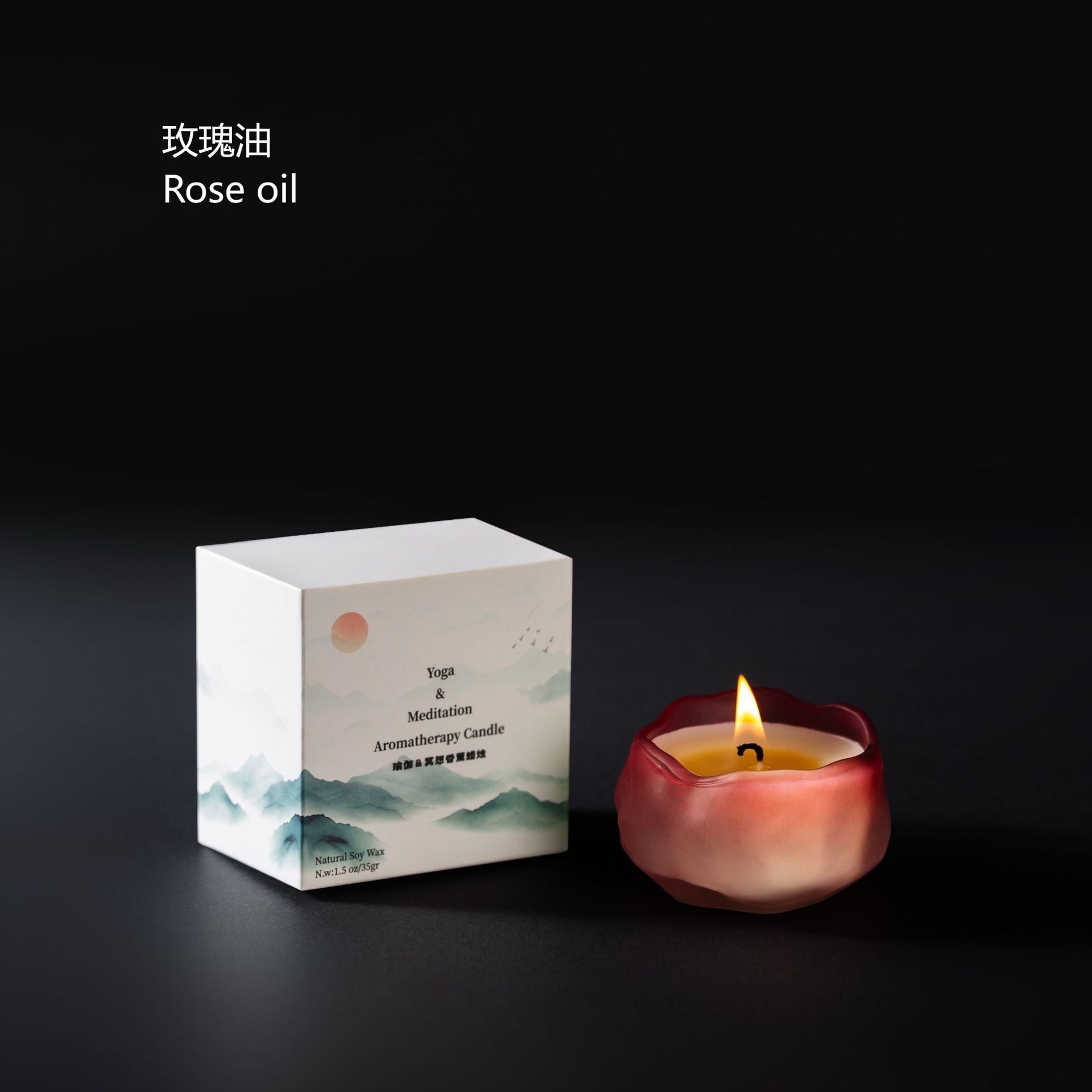 Chinese Style Yoga & Meditation Aromatherapy Soy Wax Candle (Multiple Scents & Colors) - 35g, 6H Burn Time