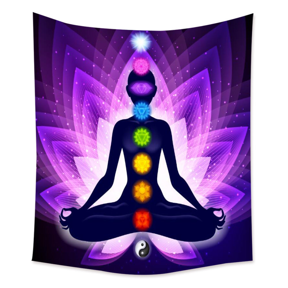 Lotus Seven Stars Tapestry Nordic Style Yoga Meditation Wall Hanging Hand Washable Home Decor (mutiple options)