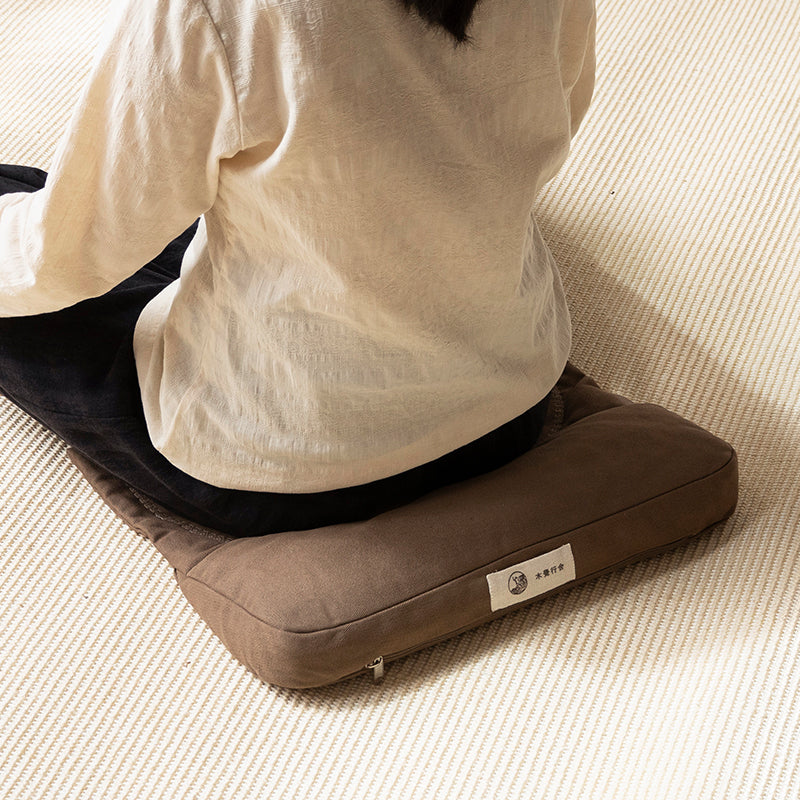 Retro Buckwheat Meditation Cushion - Ergonomic Tailbone Support Pillow for Yoga, Zen Sitting