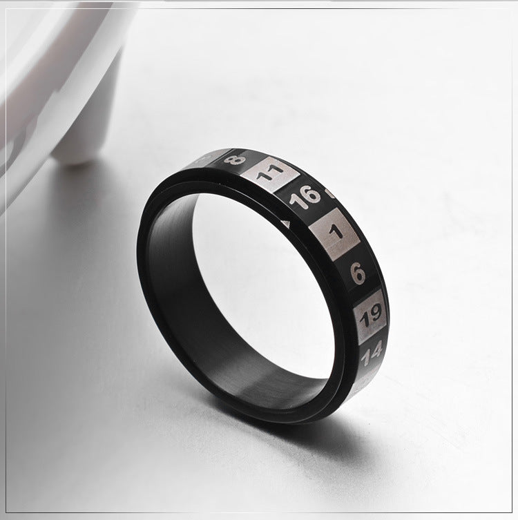 Titanium Steel Spinning Meditation Ring for Anxiety Relief - Stress Reduction Couple Ring