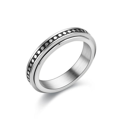 Titanium Steel Geometric Rings - Trendy Euro & Korean Minimalist Style (Black/Gold/Rainbow/Silver/Rose Gold)