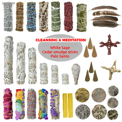 Natural North American Cedar Smudge Stick | California Cedar Incense Stick | Prayer & Meditation White Sage