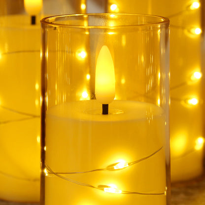 LED Electronic Candle Light - Meditation Mood Lamp for Birthday, Camping, Restaurant, Christmas Decoration with Realistic Flame (Multiple Colors & Sizes)