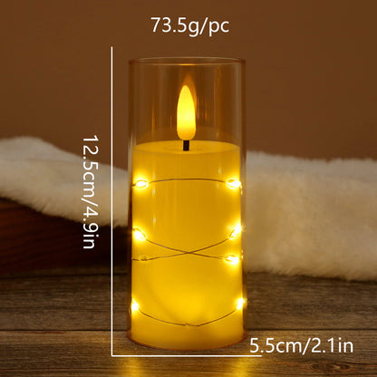 LED Electronic Candle Light - Meditation Mood Lamp for Birthday, Camping, Restaurant, Christmas Decoration with Realistic Flame (Multiple Colors & Sizes)