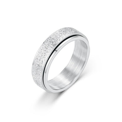 Titanium Steel Geometric Rings - Trendy Euro & Korean Minimalist Style (Black/Gold/Rainbow/Silver/Rose Gold)