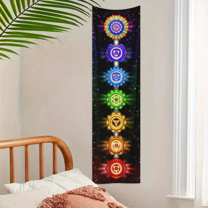 Mystical Meditation Mandala Tapestry - Nordic Style Spiritual Wall Hanging (for Living Room/Bedroom/Balcony)