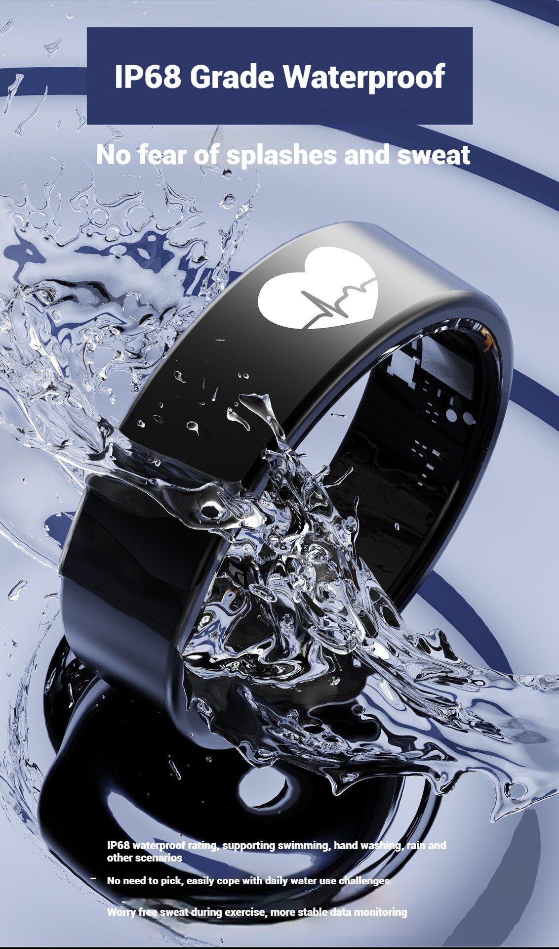New R30 Smart Ring – ECG/Heart Rate/Blood Oxygen/Temperature/Sleep Tracking/Multi-Sport Modes Health Monitor Ring