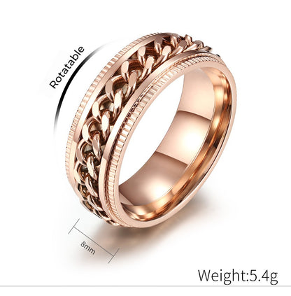 Titanium Steel Bottle Opener Chain Ring – Meditation Anxiety Relief Hip-Hop Trendy Finger Ring