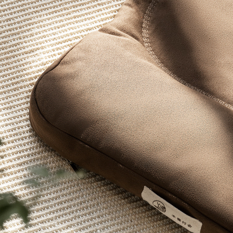 Retro Buckwheat Meditation Cushion - Ergonomic Tailbone Support Pillow for Yoga, Zen Sitting