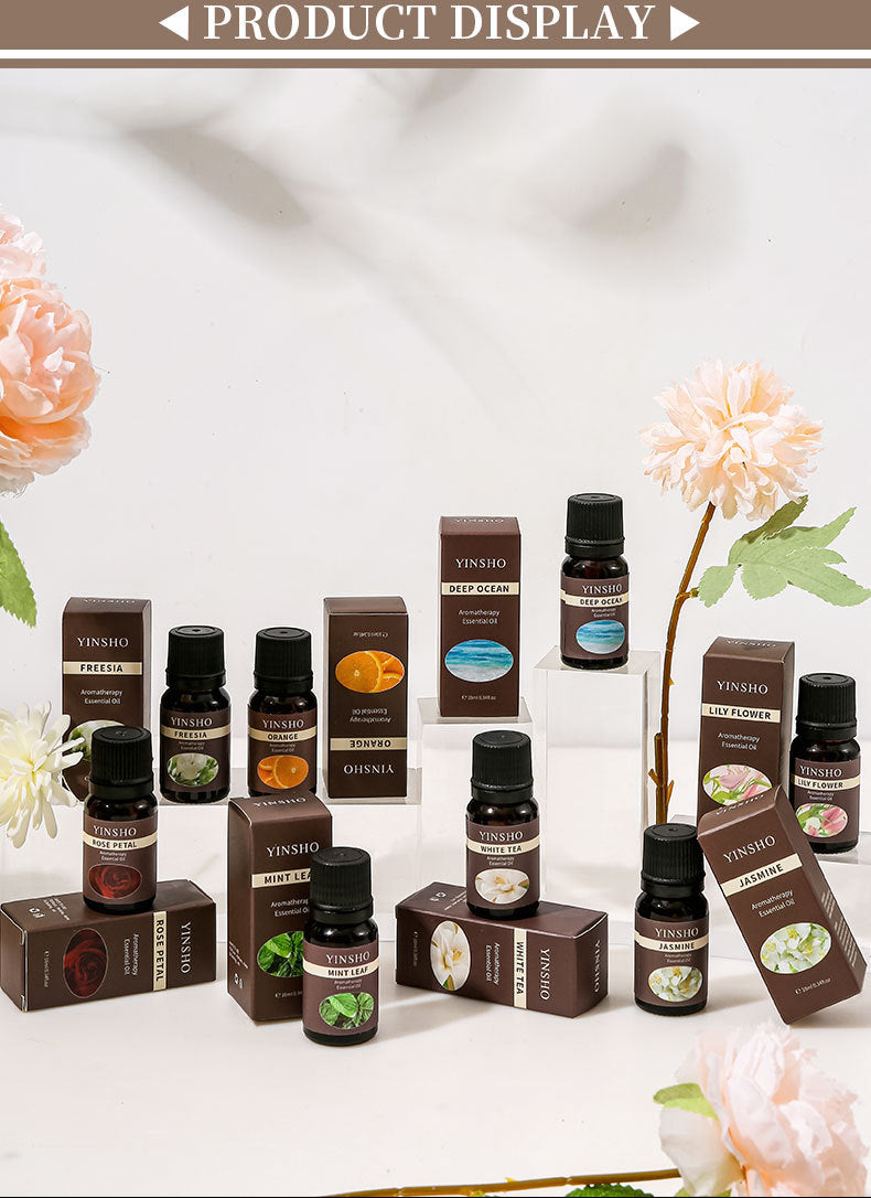 【Meditation Essential Oil】YINSHO Aromatherapy Oil 10ml - Oil-Soluble for Diffuser Stone/Candle, 15 Scents (Lavender/Orange/White Tea) | Sleep Aid & Stress Relief