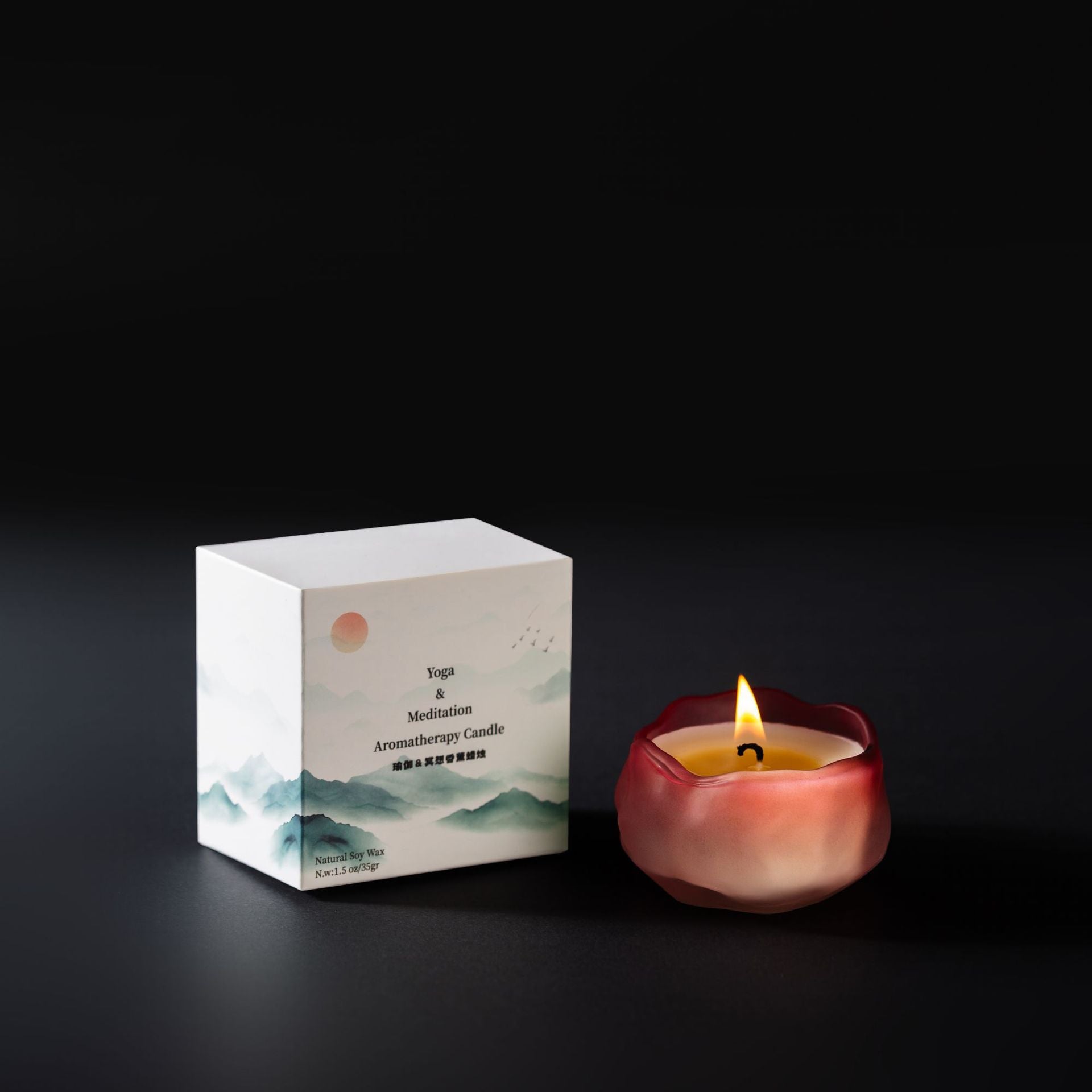 Chinese Style Yoga & Meditation Aromatherapy Soy Wax Candle (Multiple Scents & Colors) - 35g, 6H Burn Time