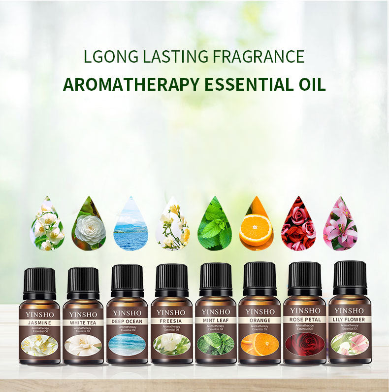 【Meditation Essential Oil】YINSHO Aromatherapy Oil 10ml - Oil-Soluble for Diffuser Stone/Candle, 15 Scents (Lavender/Orange/White Tea) | Sleep Aid & Stress Relief