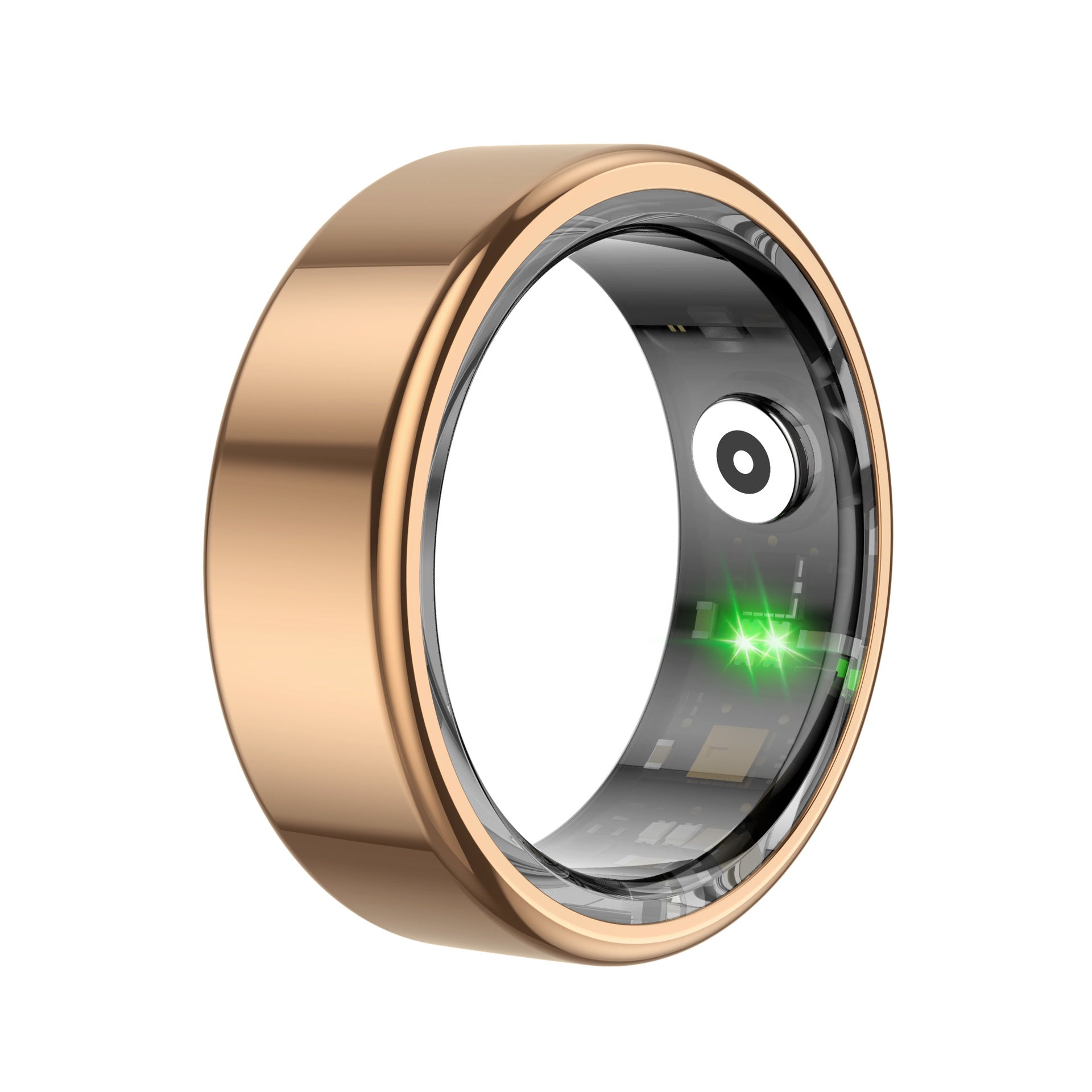 R02 Smart Ring – Waterproof Blood Oxygen Monitor, Sleep Tracker, Heart Rate Monitor, Fitness & Photo Smart Ring (Black/Gold, Multiple Sizes)