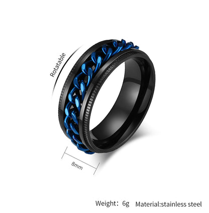 Titanium Steel Bottle Opener Chain Ring – Meditation Anxiety Relief Hip-Hop Trendy Finger Ring